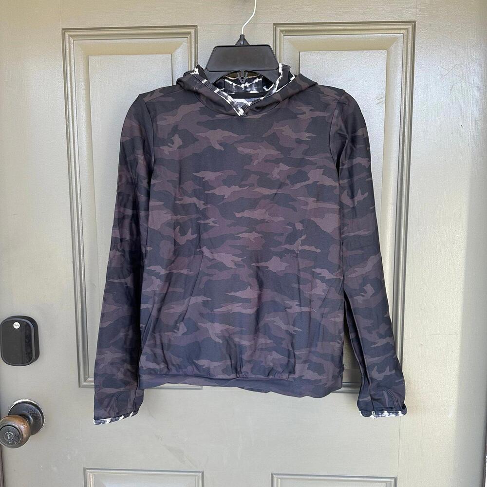 Athleta Girl Camo Tie Dye Hooded Rashguard Large‎ 12